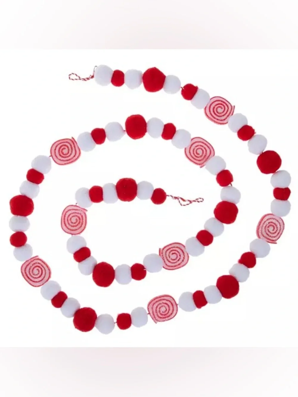(2) Peppermint Candy & Pom Pom Garland
